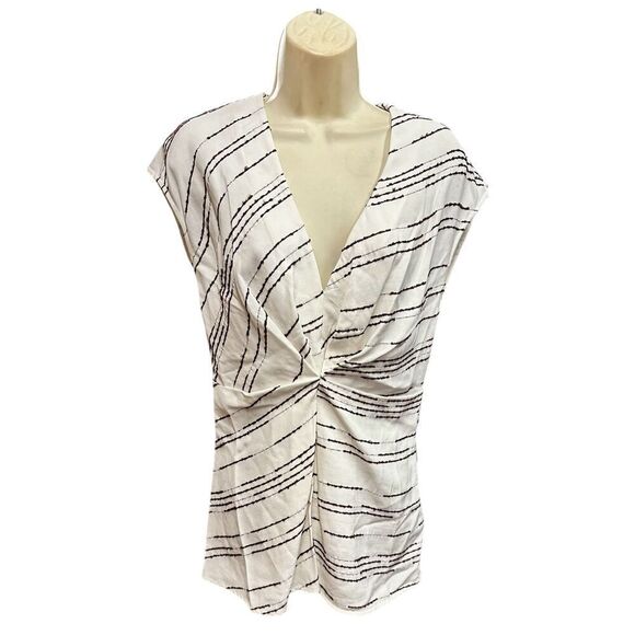 Proenza Schouler Stella Top In Textured Stripe NWT Size 2 - Picture 7 of 12